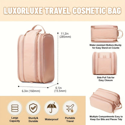Travel Makeup Bag – for Travel, Large Tri Fold Cosmetic Card – detail view 20