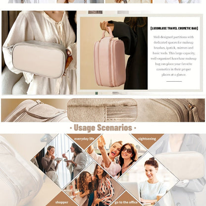 Travel Makeup Bag – for Travel, Large Tri Fold Cosmetic Card – detail view 22