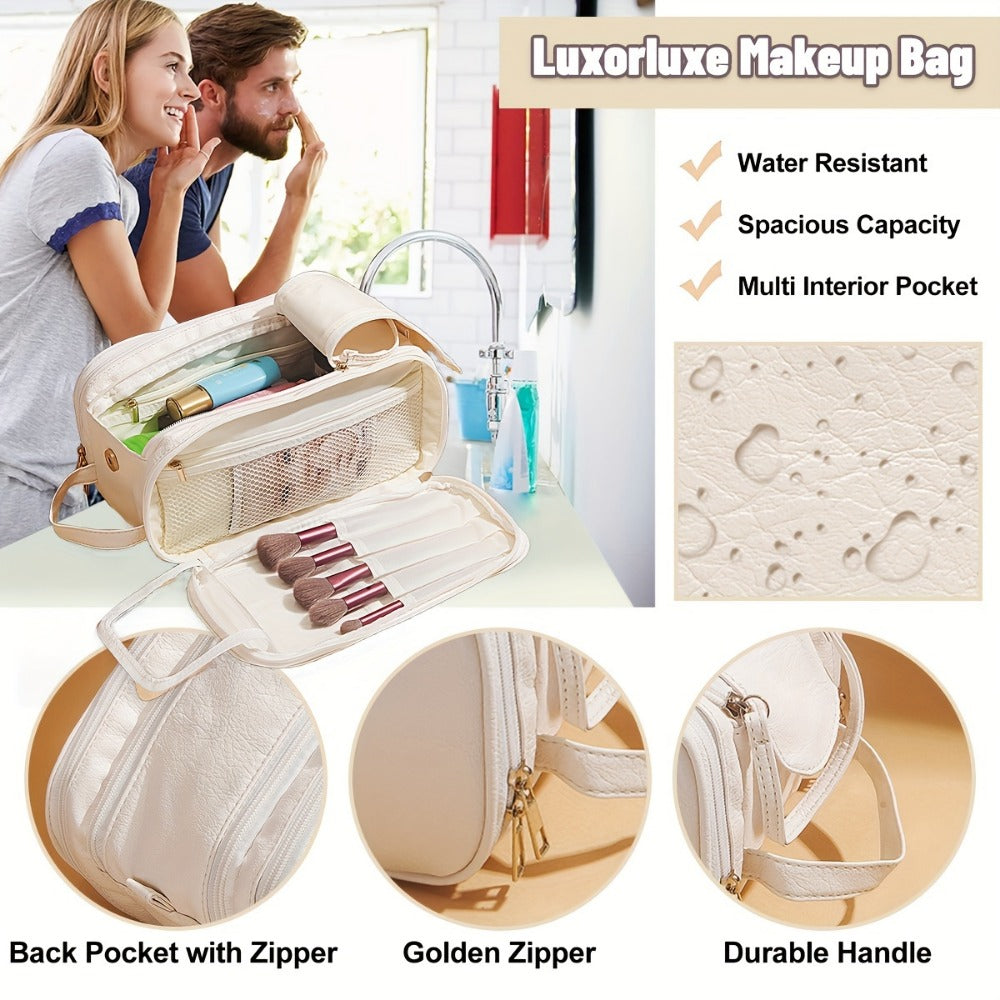 Travel Makeup Bag – for Travel, Large Tri Fold Cosmetic Card – detail view 23