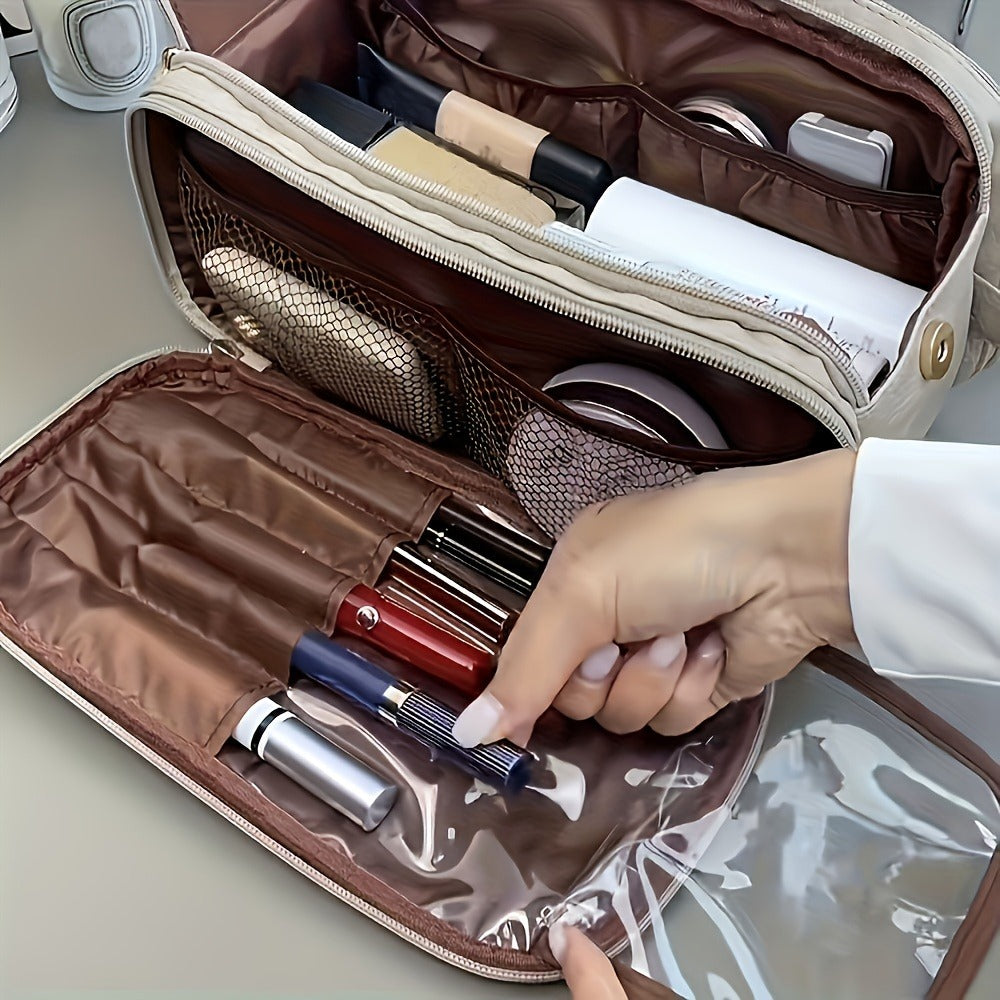Travel Makeup Bag – for Travel, Large Tri Fold Cosmetic Card – detail view 9