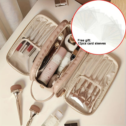 Travel Makeup Bag – for Travel, Large Tri Fold Cosmetic Card – detail view 2