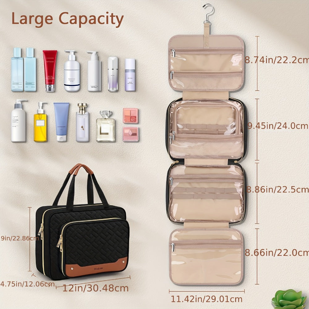 Travel Makeup Bag – for Travel, Weekender Toiletry Hanging Hook Jewelry – detail view 4