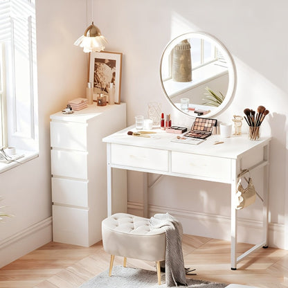 Makeup Vanity Desk, Bedroom Dressing Table for Dressing and Daily Routines detail image - detail view 13