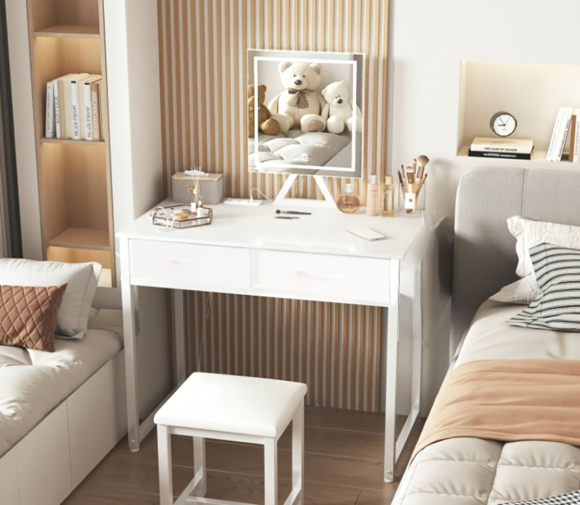 Makeup Vanity Desk, Bedroom Dressing Table for Dressing and Daily Routines detail image - detail view 14