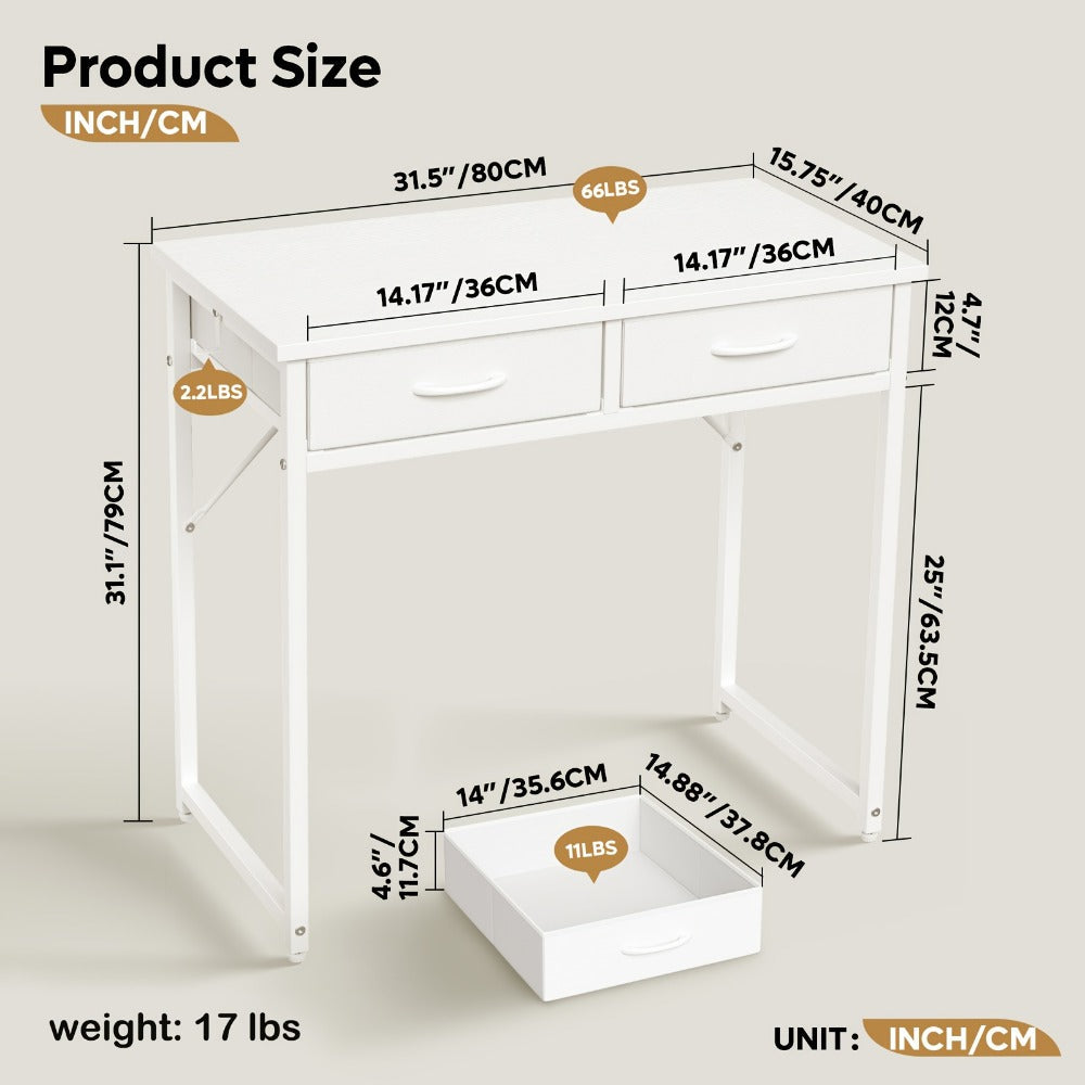 Makeup Vanity Desk, Bedroom Dressing Table for Dressing and Daily Routines detail image - detail view 4
