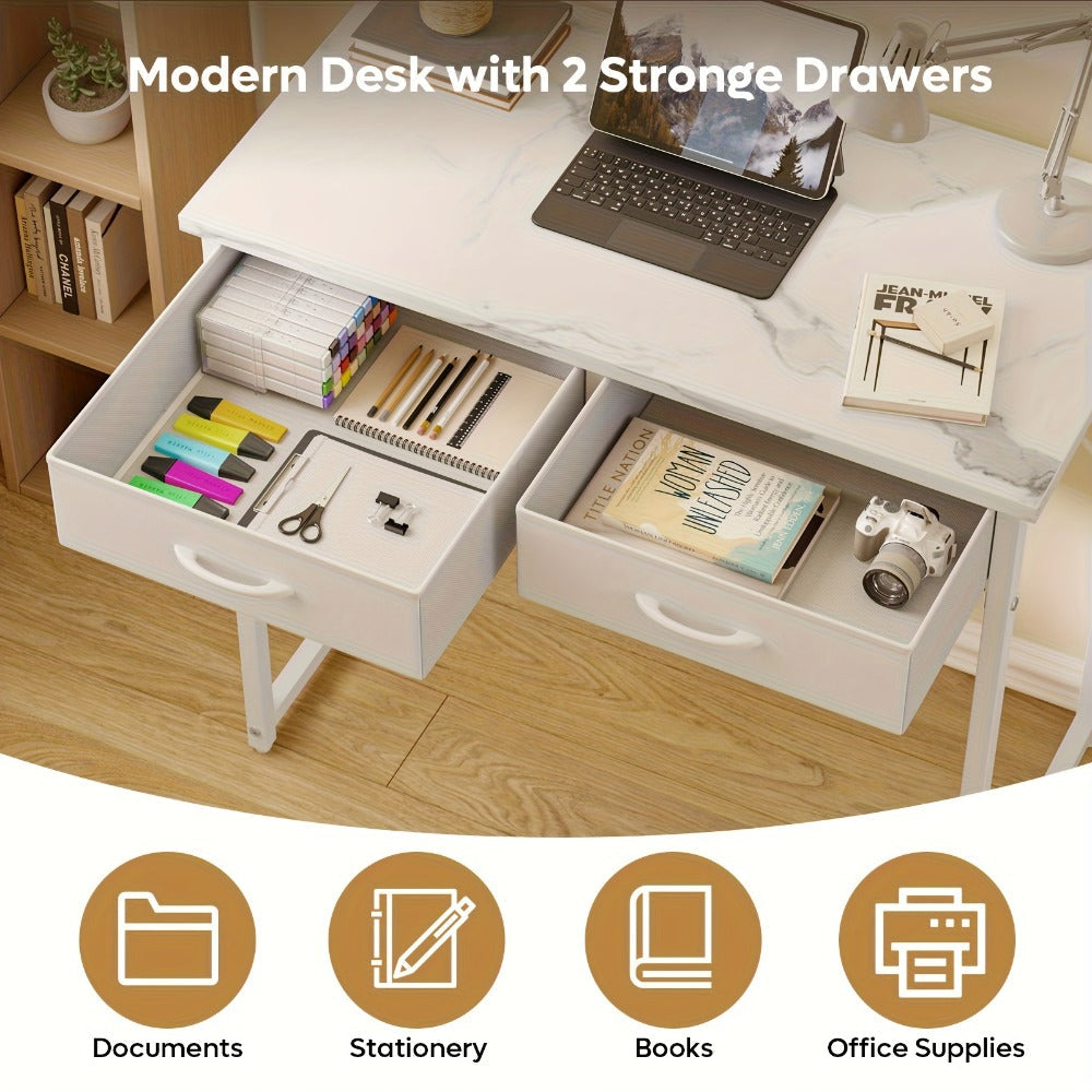 Makeup Vanity Desk with Adjustable Height for Dressing and Daily Routines in Bedroom detail image - detail view 11