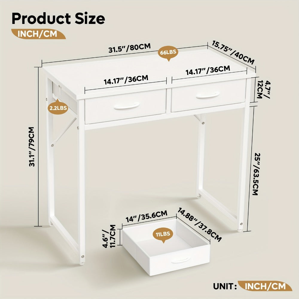 Makeup Vanity Desk with Adjustable Height for Dressing and Daily Routines in Bedroom detail image - detail view 4