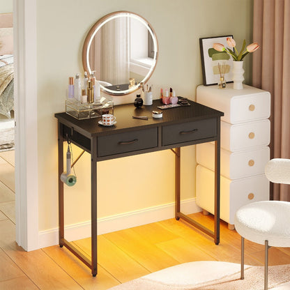 Makeup Vanity Desk with Adjustable Height for Dressing and Daily Routines in Bedroom detail image - detail view 7