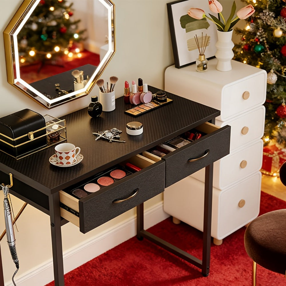 Vanity Desk, Makeup with LED Lights, Adjustable Height Vanity Table for Bedroom Home shown in the main product view