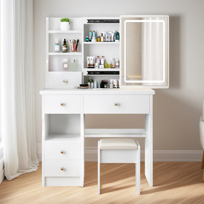 Vanity Desk shown in the White 1 option
