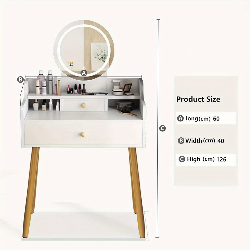 Makeup Vanity Desk with Storage Drawers for Dressing and Daily Routines in Bedroom detail image