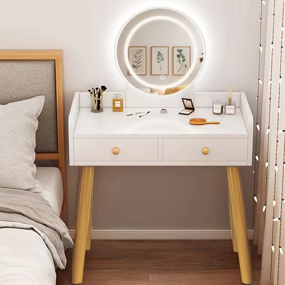 Makeup Vanity Desk with Storage Drawers for Dressing and Daily Routines in Bedroom detail image - detail view 7