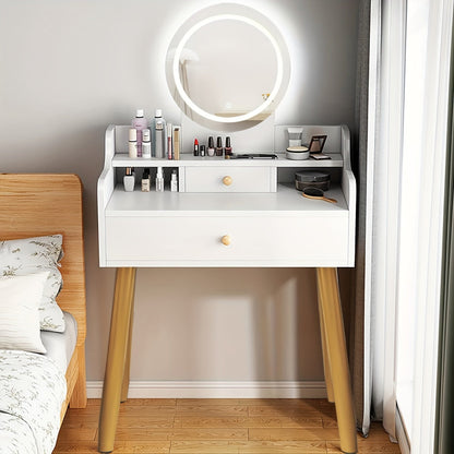 Vanity Desk shown in the White option