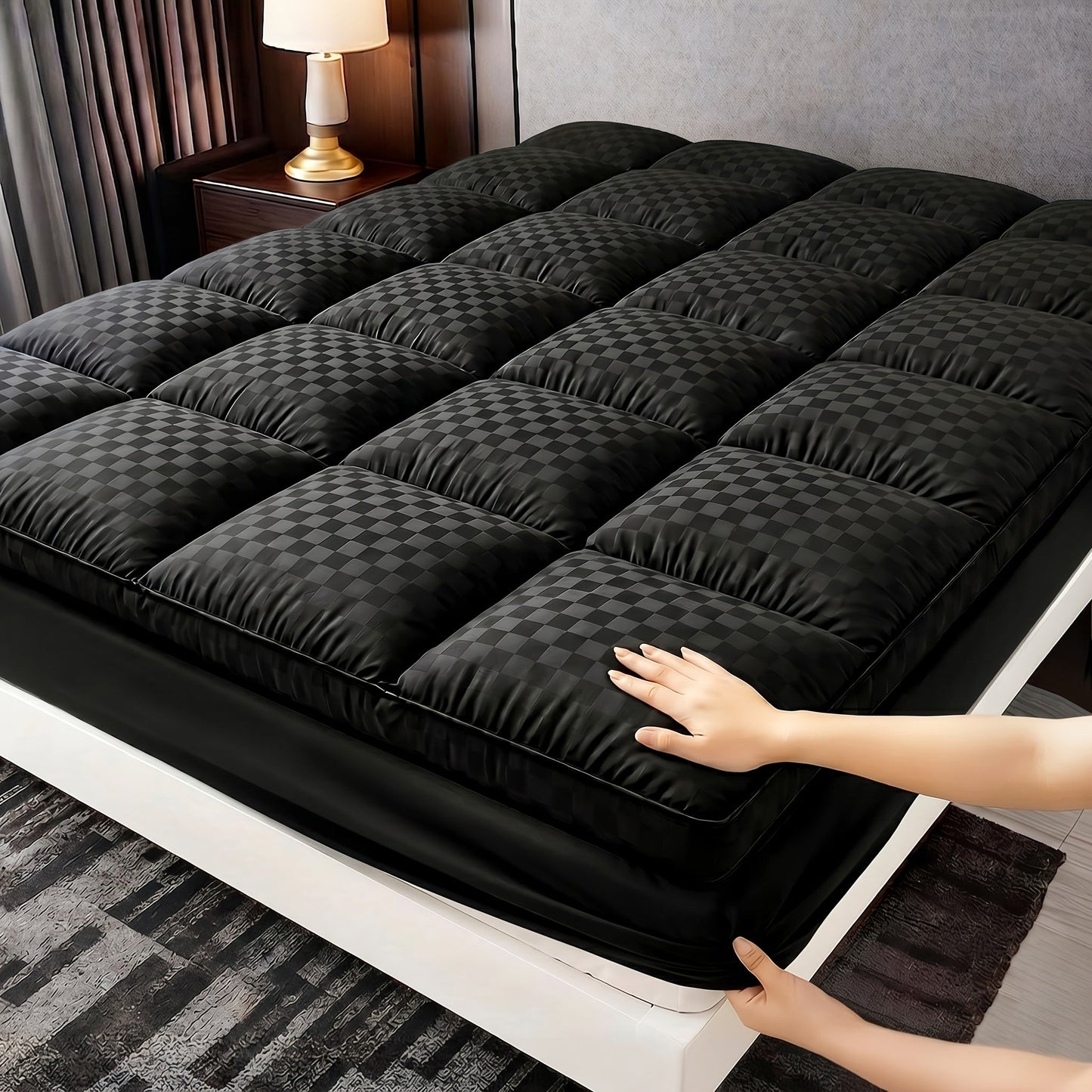 Mattress Cover shown in the Black, Full option