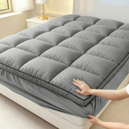 Mattress Protector, Fitted Non-Slip Machine Washable - Deep Pocket Cooling Design, Fits 8 shown in the main product view