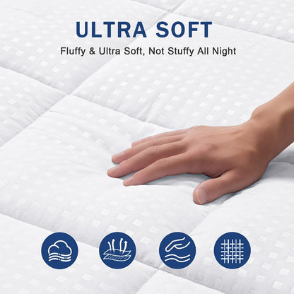 Mattress Topper, Bed Mattress Pad for Bedroom Comfort and Support detail image - detail view 10