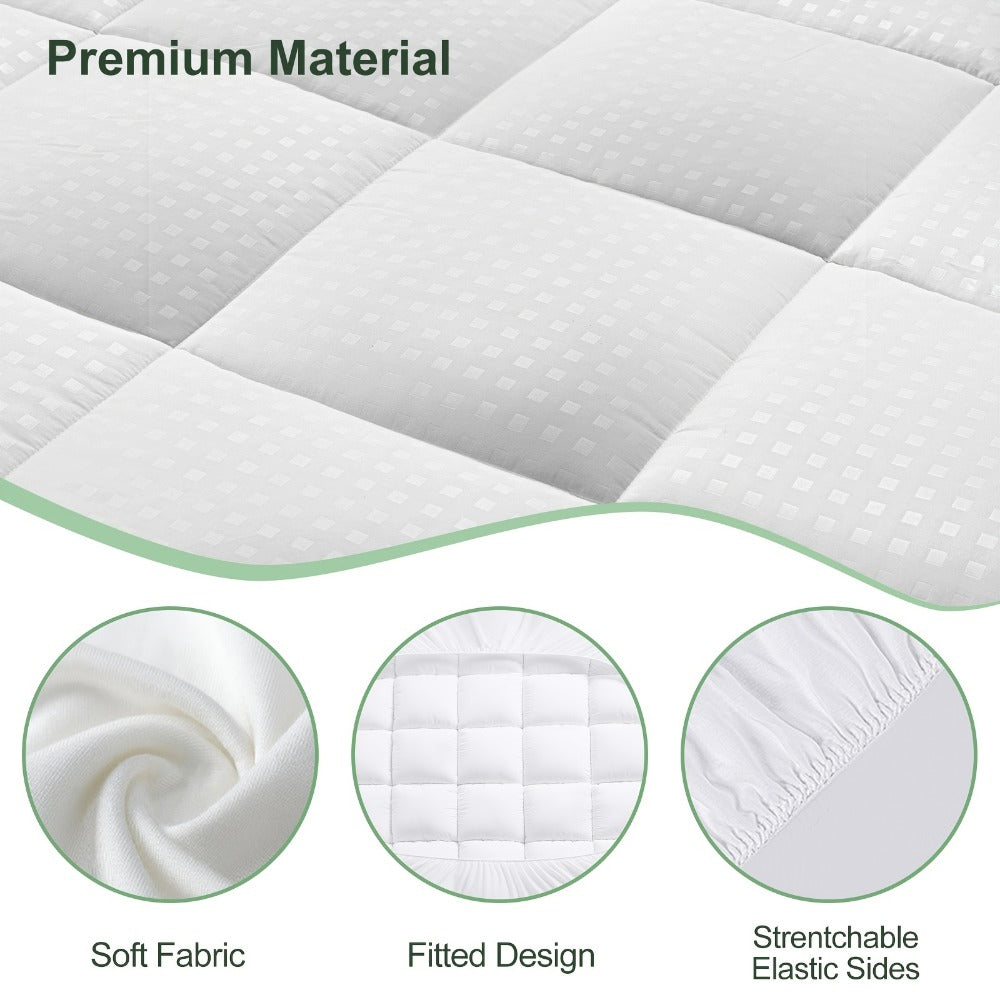 Mattress Topper, Bed Mattress Pad for Bedroom Comfort and Support detail image - detail view 6