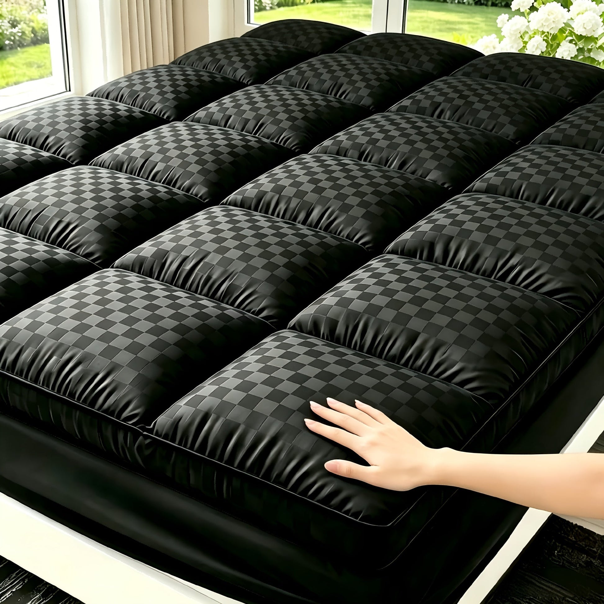 Mattress Topper shown in the Black, Twin(39"x 75") option