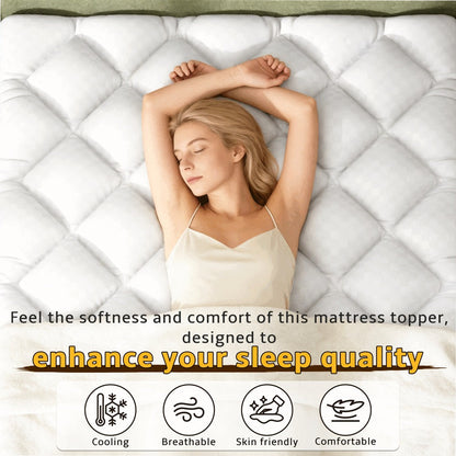Mattress Topper with Non-Slip Base, Cooling Mattress Topper for Bedroom detail image - detail view 10