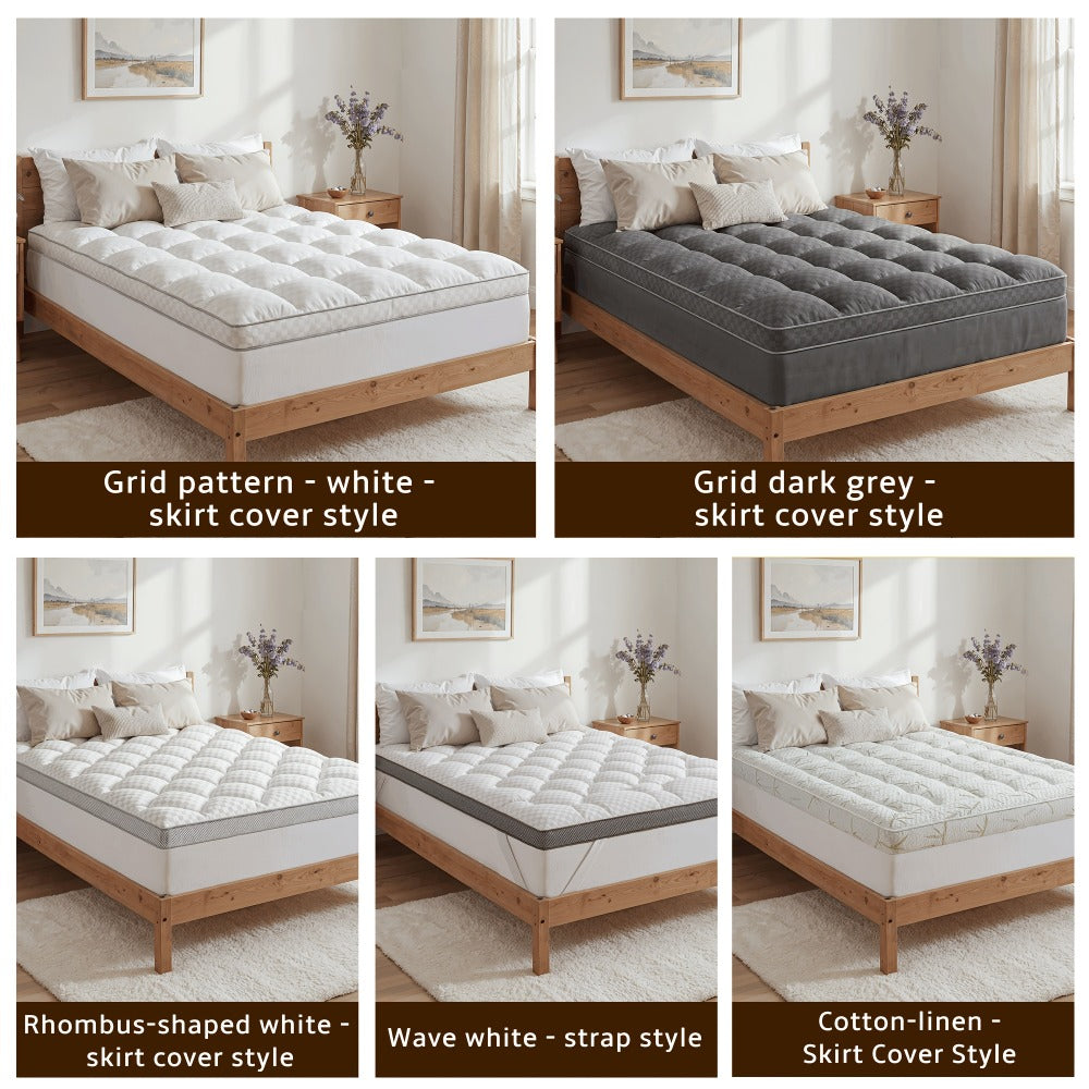 Mattress Topper with Non-Slip Base, Cooling Mattress Topper for Bedroom detail image - detail view 15