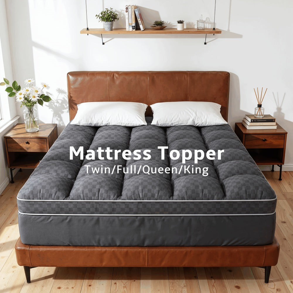 Mattress Topper with Non-Slip Base, Cooling Mattress Topper for Bedroom detail image - detail view 16