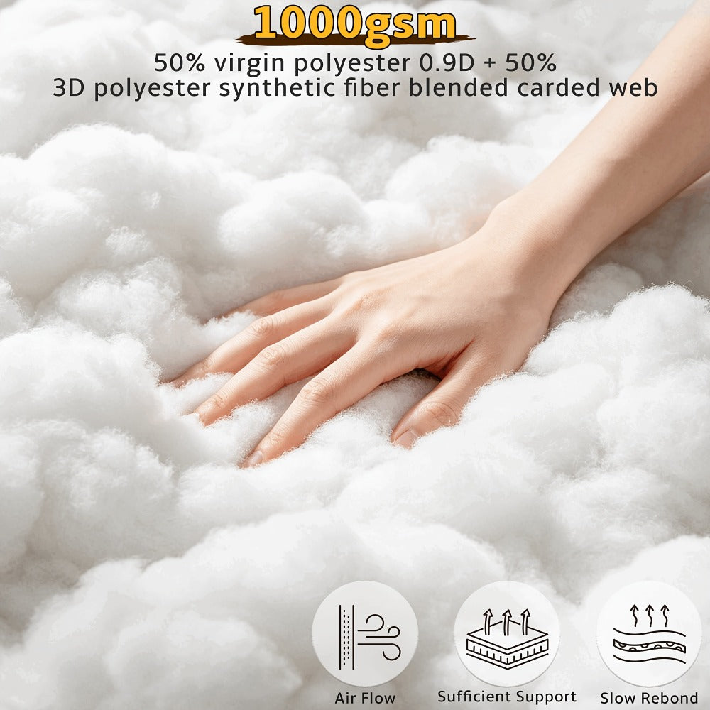 Mattress Topper with Non-Slip Base, Cooling Mattress Topper for Bedroom detail image - detail view 20