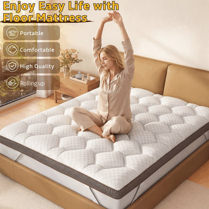 Mattress Topper with Non-Slip Base, Cooling Mattress Topper for Bedroom detail image