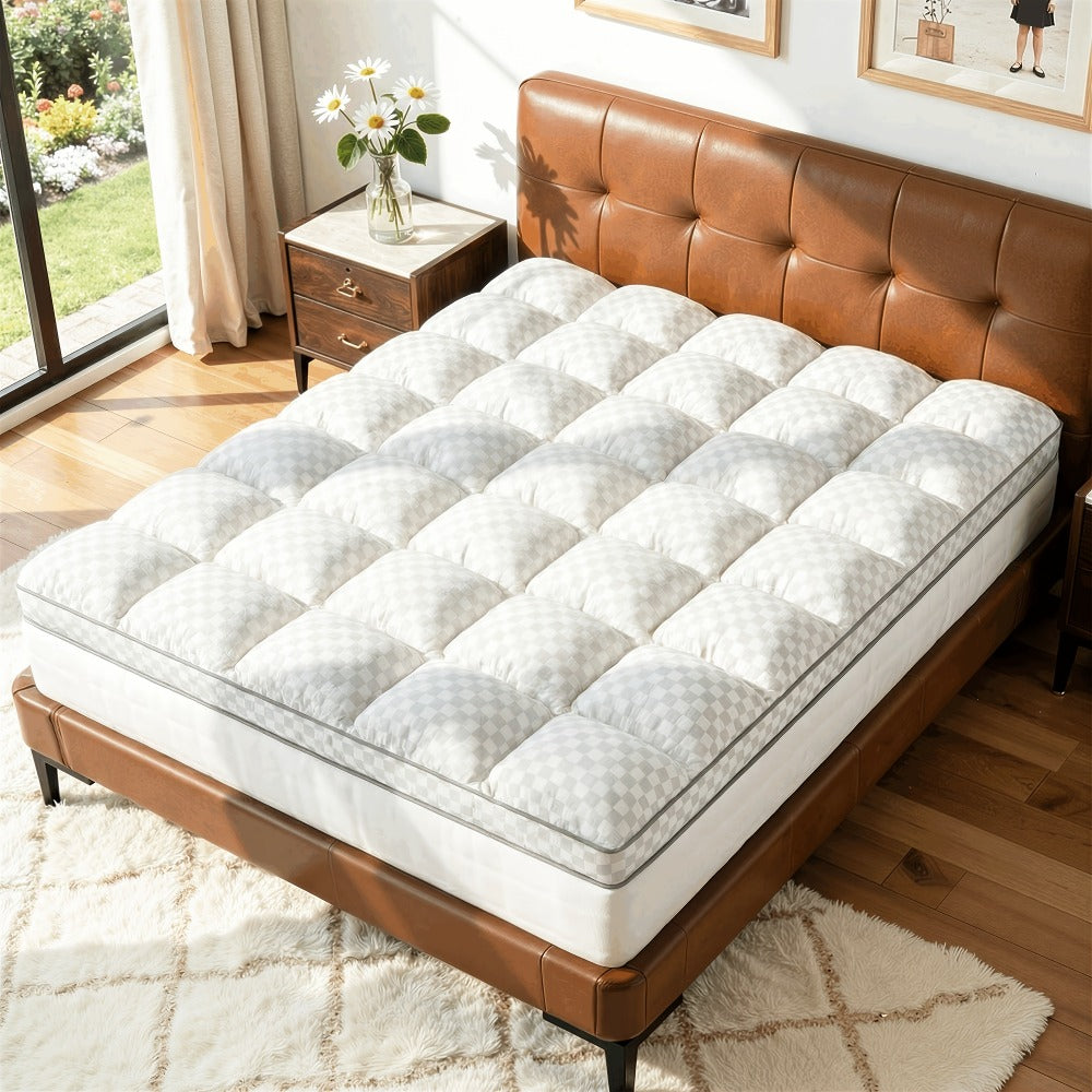 Mattress Topper with Non-Slip Base, Cooling Mattress Topper for Bedroom detail image - detail view 3