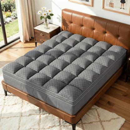 Mattress Topper with Non-Slip Base, Cooling Mattress Topper for Bedroom detail image - detail view 5