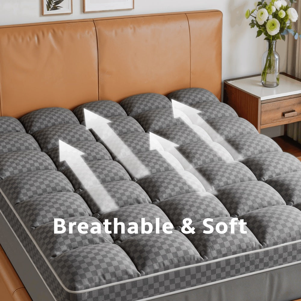 Mattress Topper with Non-Slip Base, Cooling Mattress Topper for Bedroom detail image - detail view 8