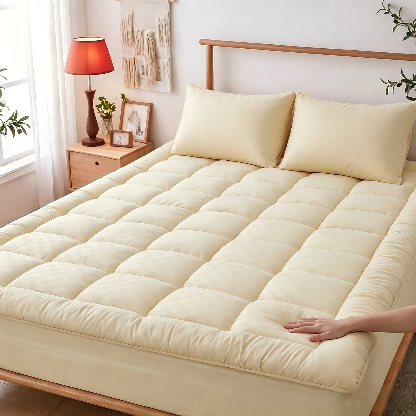 Mattress Topper shown in the Beige, California King (72" x 84") option