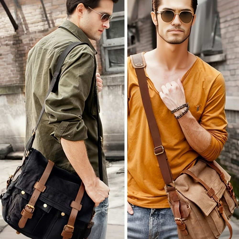 Men's Crossbody Bag – Canvas, for Travel & Everyday Use – detail view 5