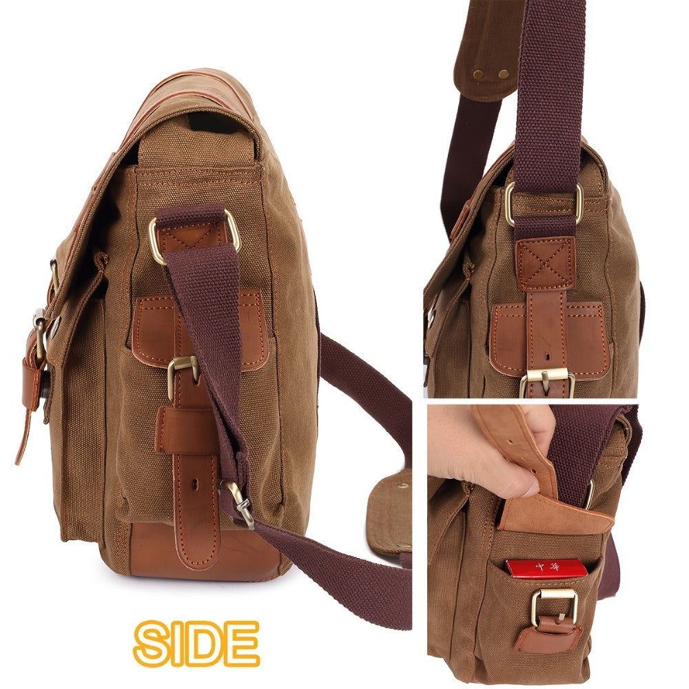 Men's Crossbody Bag – Canvas, for Travel & Everyday Use – detail view 8
