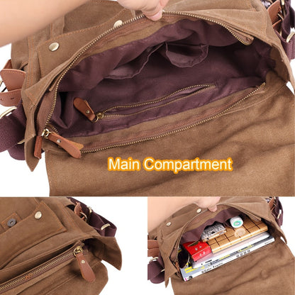 Men's Crossbody Bag – Canvas, for Travel & Everyday Use – detail view 10