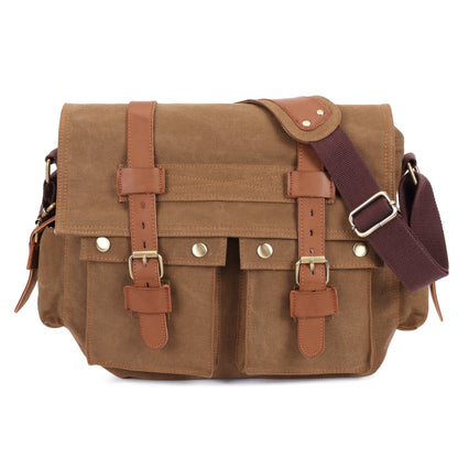 Men's Crossbody Bag – Canvas, for Travel & Everyday Use – front view - product view 11