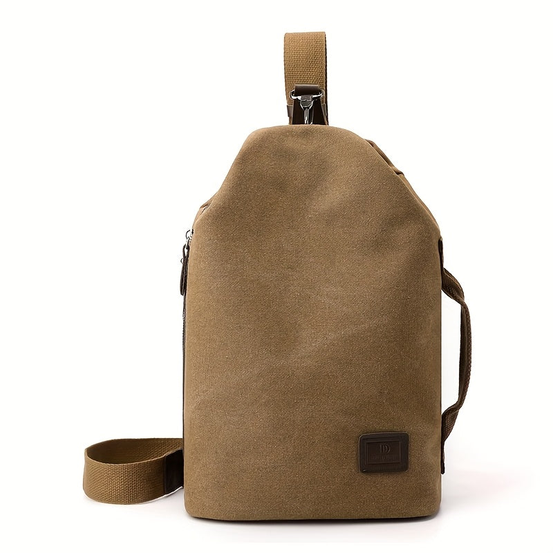 Men's Crossbody Bag – Canvas, Large Capacity, for Travel & Work – front view - product view 23