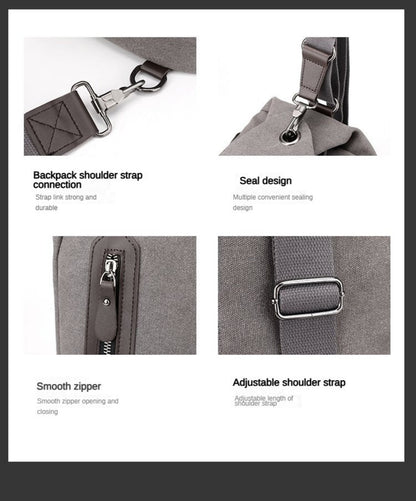 Men's Crossbody Bag – Canvas, Large Capacity, for Travel & Work – detail view 26