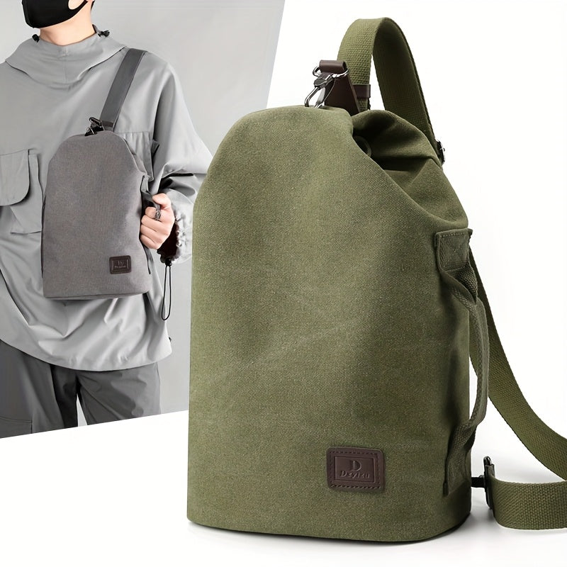 Men's Crossbody Bag – Canvas, Large Capacity, for Travel & Work – detail view 4