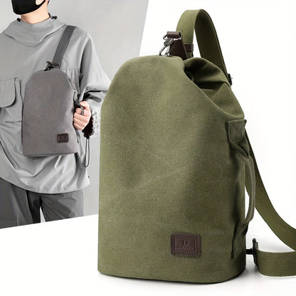 Men's Crossbody Bag – Canvas, Large Capacity, for Travel & Work – detail view 4