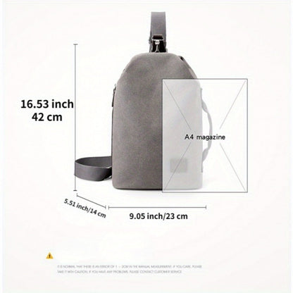 Men's Crossbody Bag – Canvas, Large Capacity, for Travel & Work – detail view 6