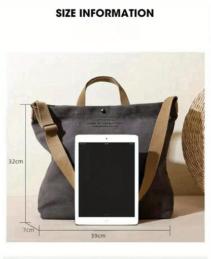 Men's Crossbody Bag – Canvas, Large Capacity, Adjustable Strap, for Travel & Work – detail view 14