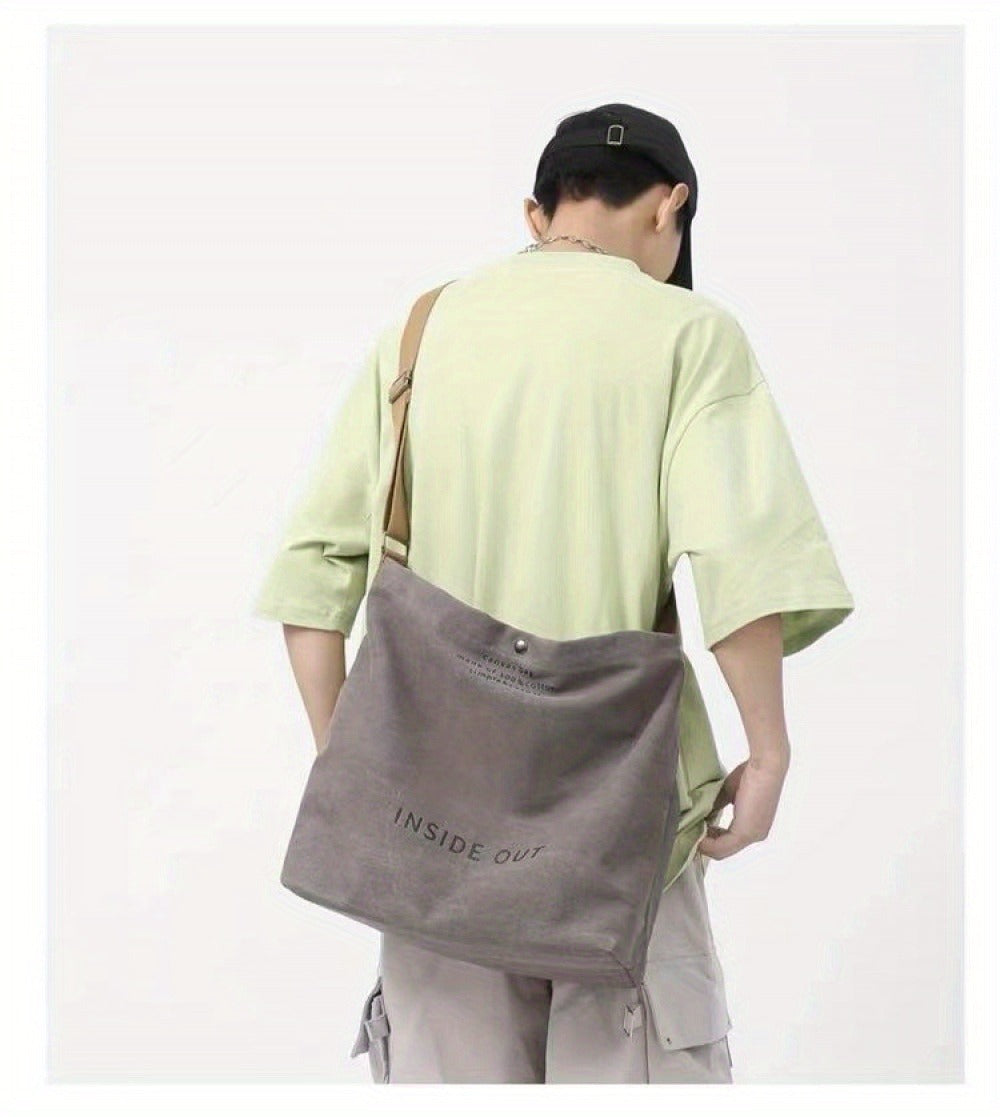 Men's Crossbody Bag – Canvas, Large Capacity, Adjustable Strap, for Travel & Work – detail view 22