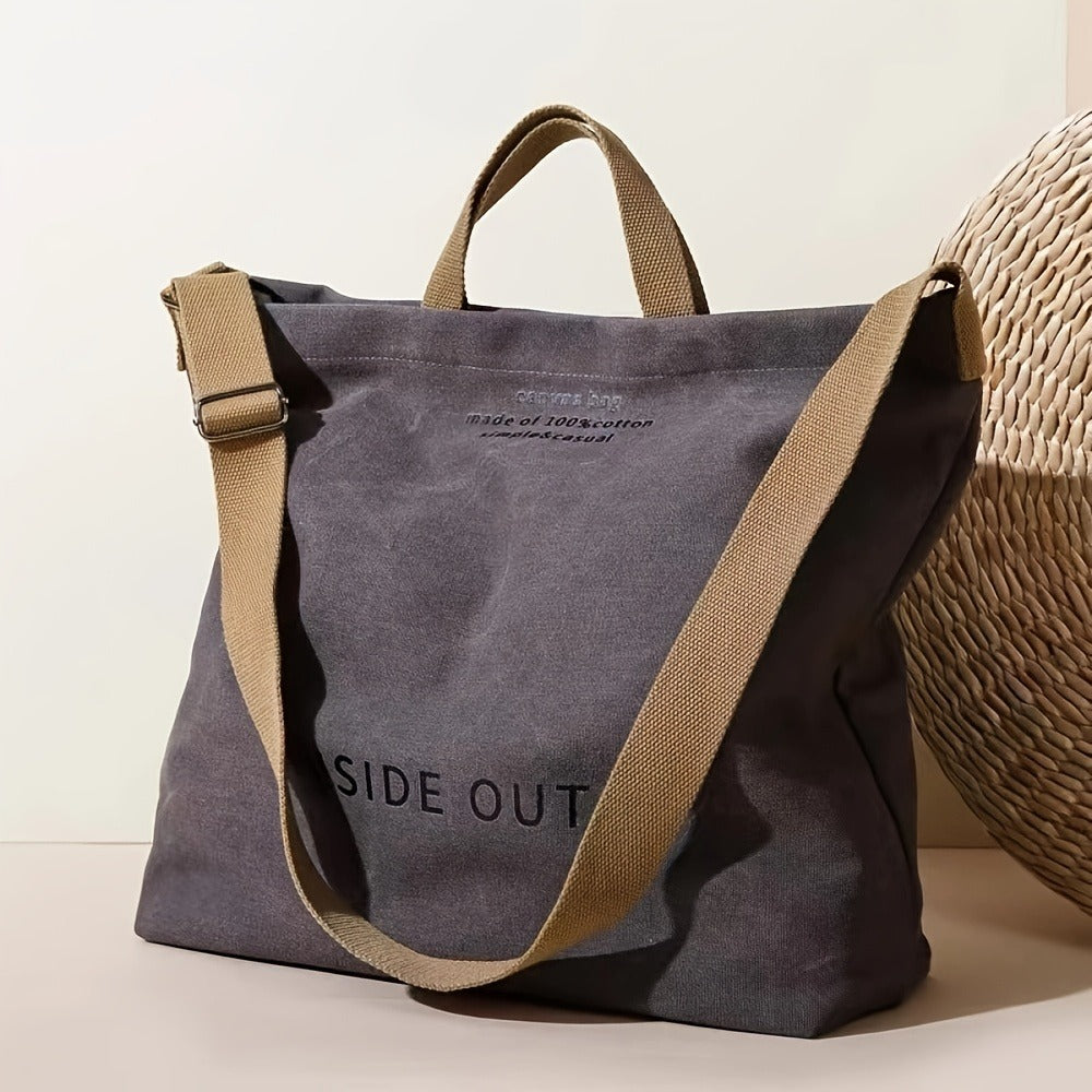 Men's Crossbody Bag – Canvas, Large Capacity, Adjustable Strap, for Travel & Work – detail view 5