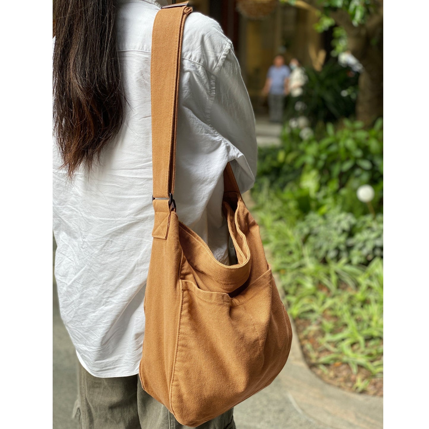 Men's Crossbody Bag – 7 Colors, Canvas, Large Capacity, for Travel & Work – detail view 25