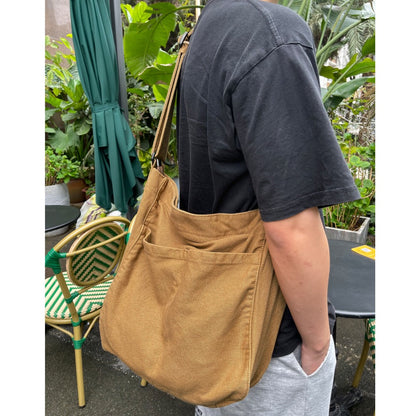 Men's Crossbody Bag – 7 Colors, Canvas, Large Capacity, for Travel & Work – detail view 14