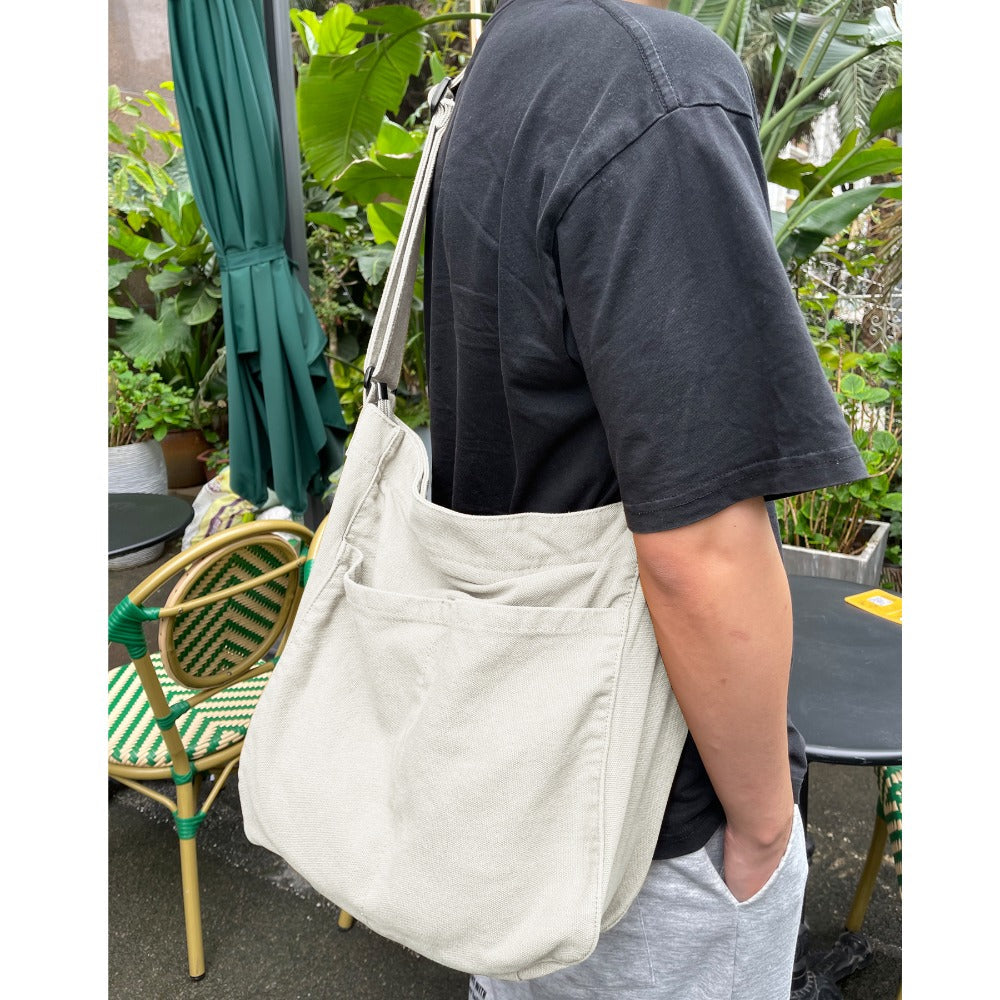 Men's Crossbody Bag – 7 Colors, Canvas, Large Capacity, for Travel & Work – detail view 15