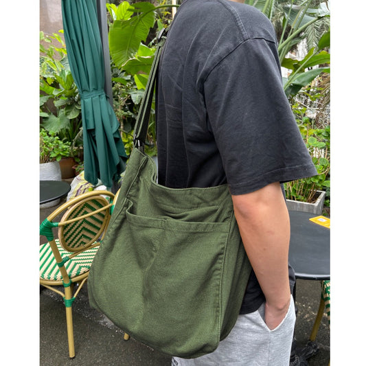 Men's Crossbody Bag – 7 Colors, Canvas, Large Capacity, for Travel & Work – alternate view