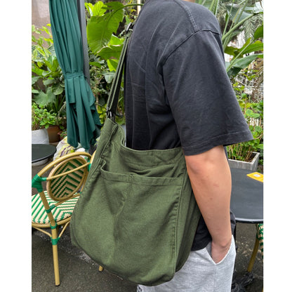 Men's Crossbody Bag – 7 Colors, Canvas, Large Capacity, for Travel & Work – alternate view