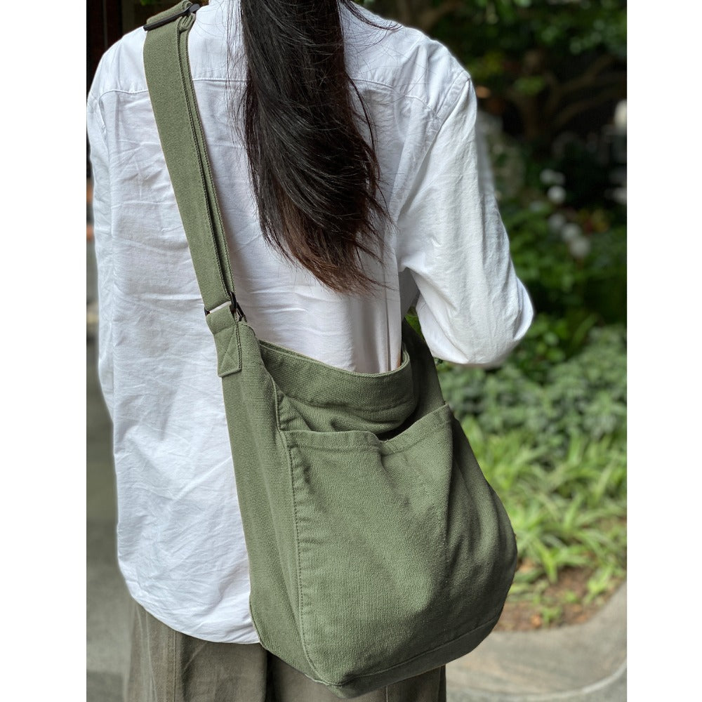 Men's Crossbody Bag – 7 Colors, Canvas, Large Capacity, for Travel & Work – detail view 20