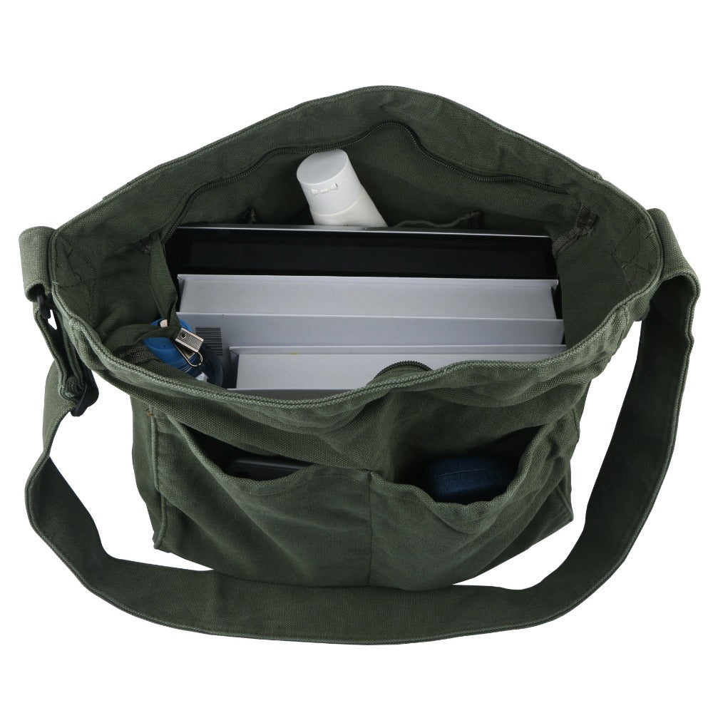 Men's Crossbody Bag – 7 Colors, Canvas, Large Capacity, for Travel & Work – detail view 3